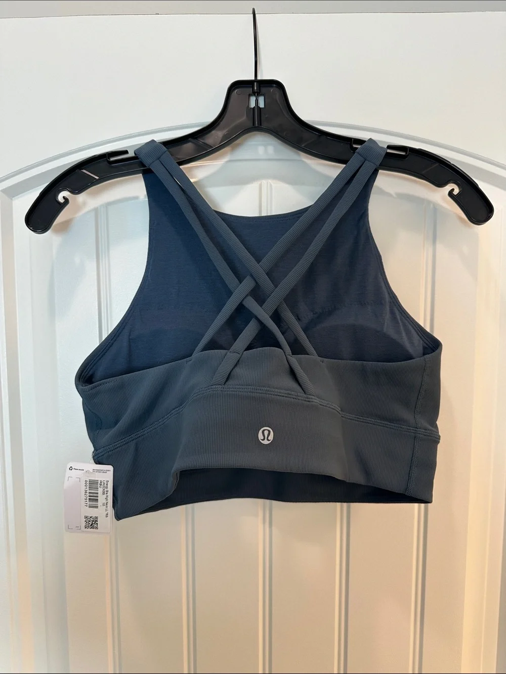 Lululemon NWT High Neck Crop Sports Bra - Slate Gray